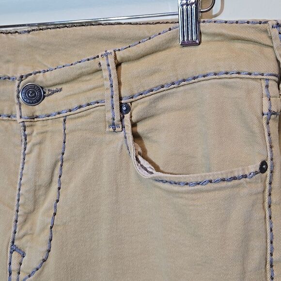 True Religion Geno Relaxed Slim Fit Rope Cable Stitch Jean Size 33 Cowboy Rodeo - Picture 8 of 16